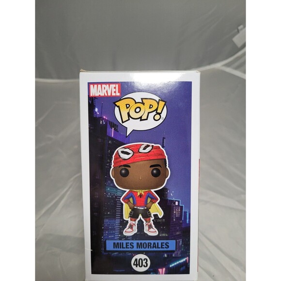 Funko Pop Spider-Man Spiderverse Miles Morales with Cape 403 - Picture 2 of 5
